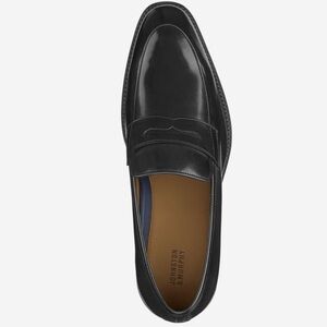 10.5 10 half Johnston Murphy penny loafers black comfy walking italian Calfskin